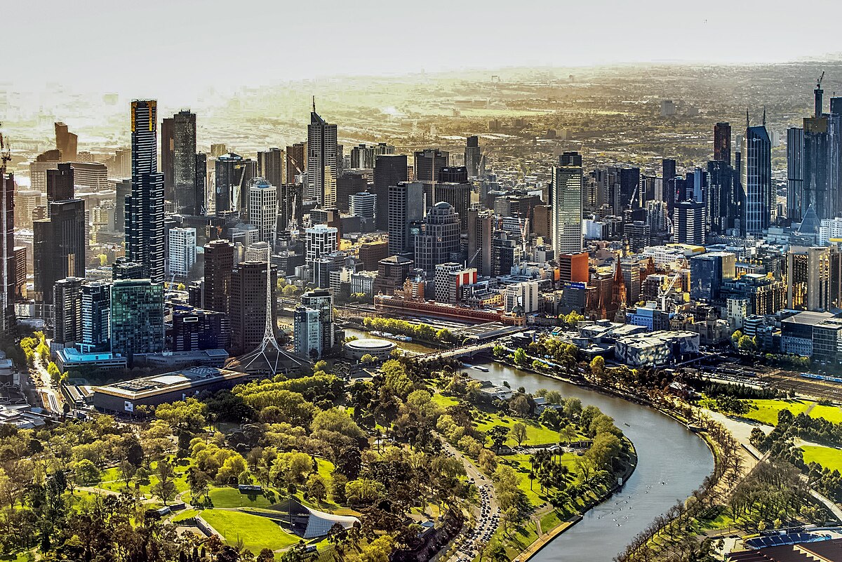 Melbourne Skyline - Yarra Nehri ve Şehir Manzarası